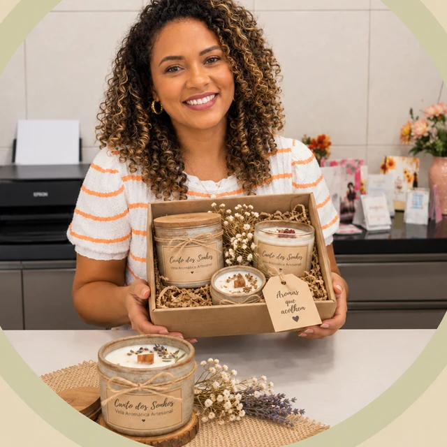 Kit de velas artesanais pronto, produzido em casa
