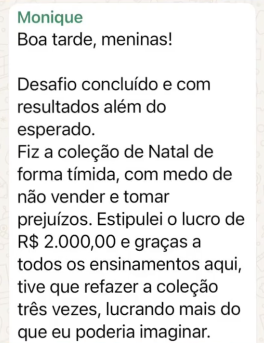 Depoimento de aluna